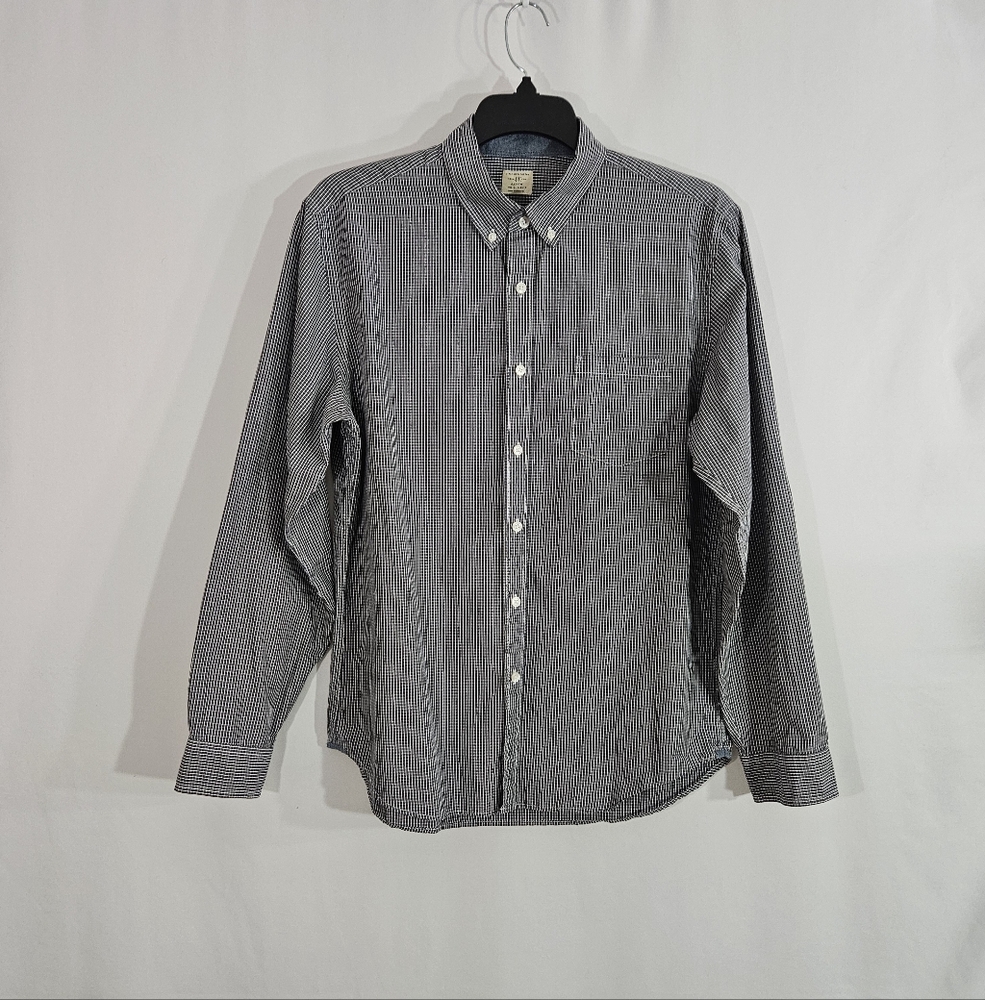 J. Crew Blue Plaid Button Down Shirt Mens Size Large